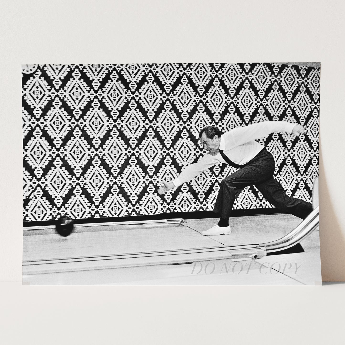 US President Richard Nixon Bowling At White House