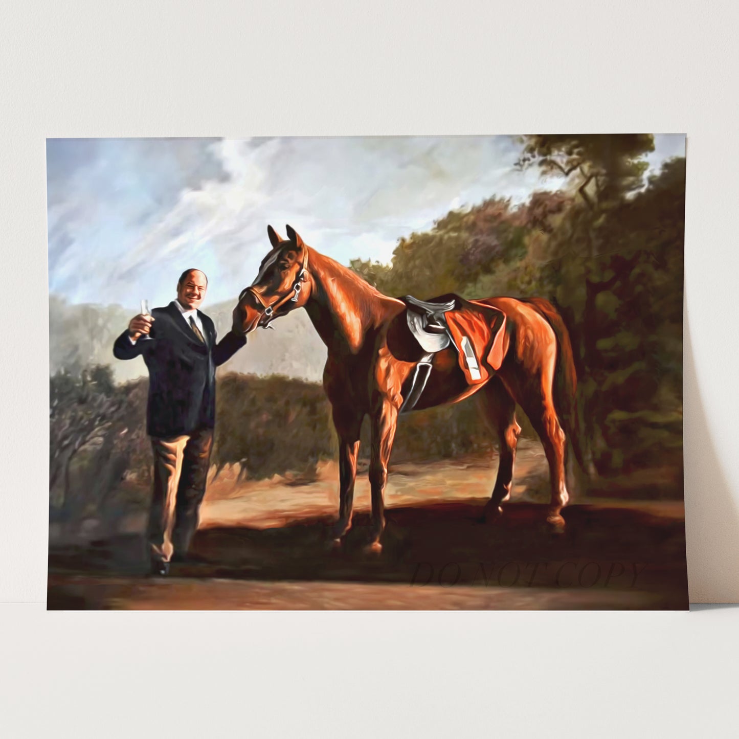 Pie O My Painting in The Sopranos: Tony with Pie-O-My Horse