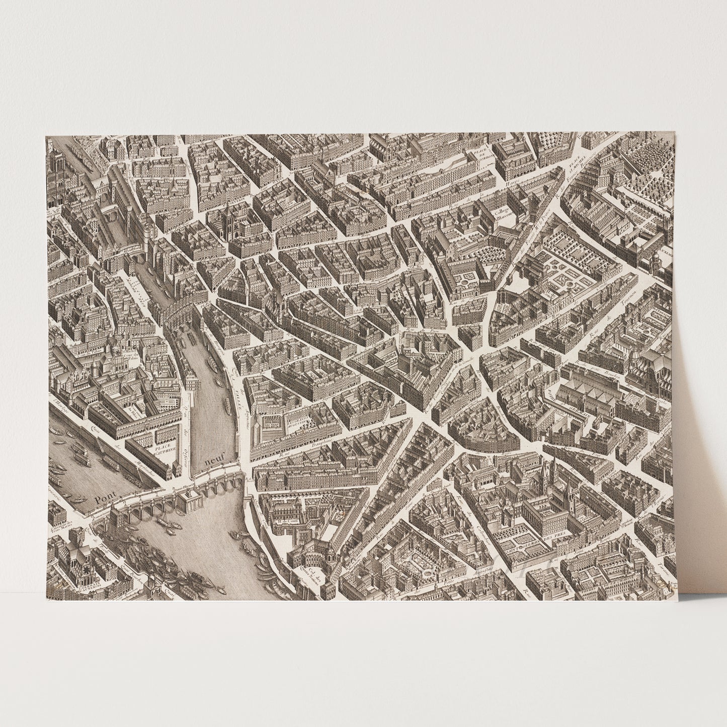Turgot Map of Paris as it Appeared in 1734–1736