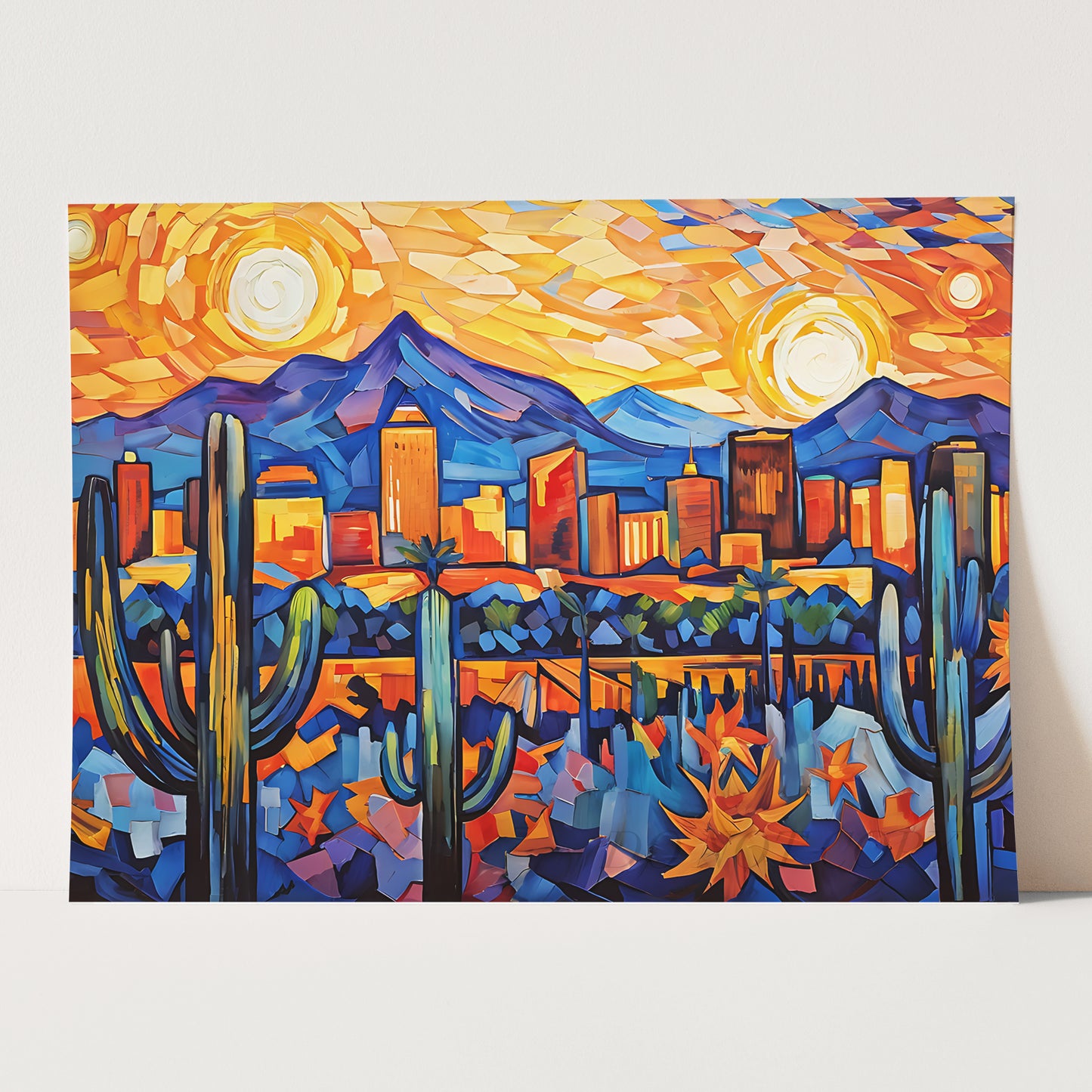 Phoenix Arizona Skyline Van Gogh