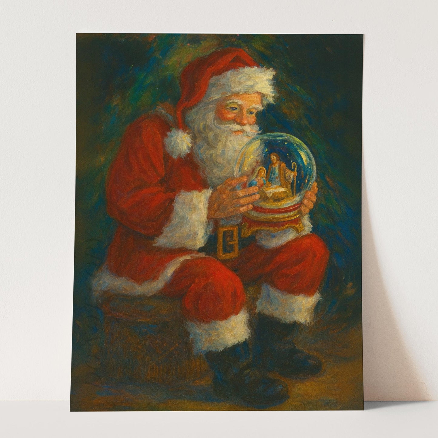 Santa Claus With Snow Globe