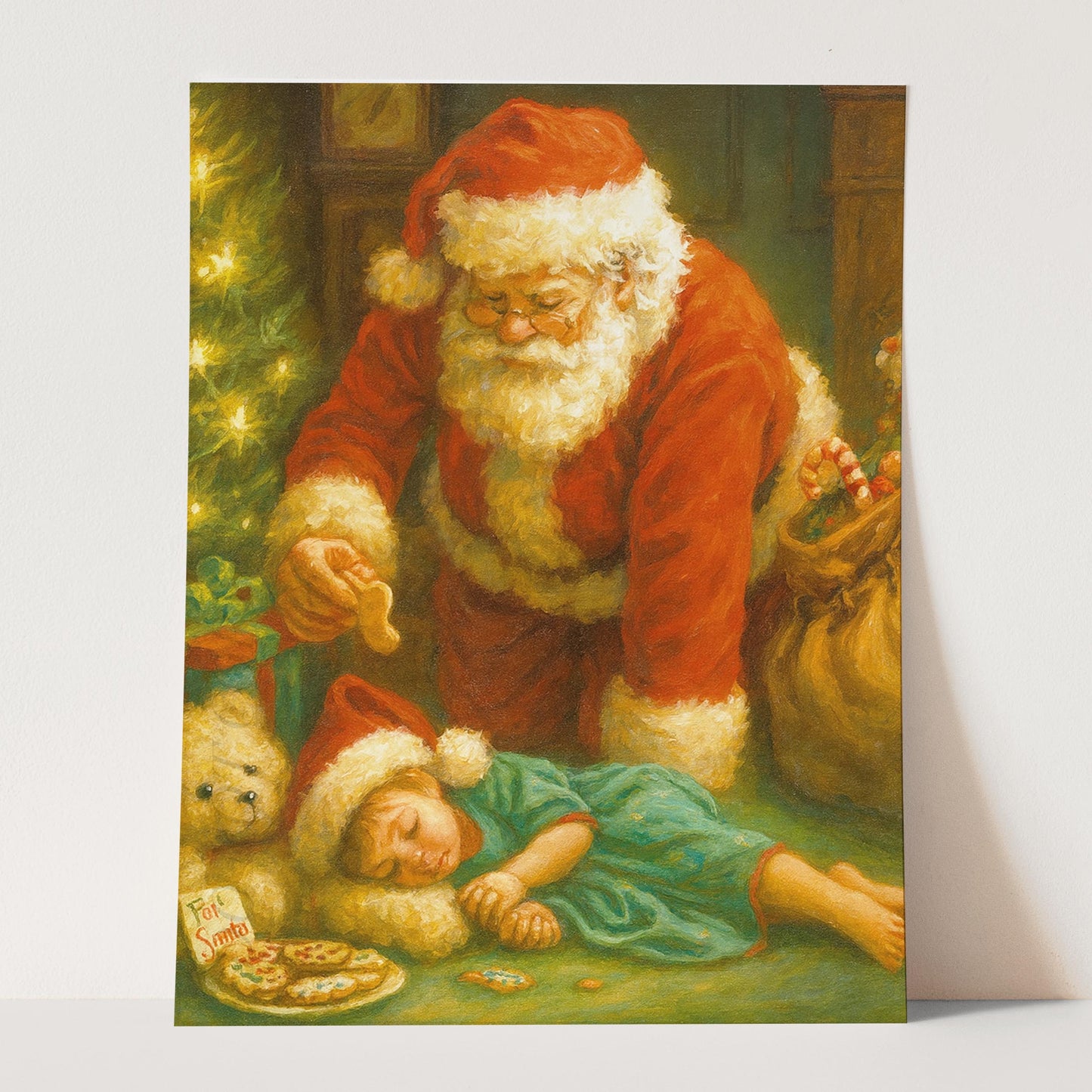 Santa Claus Eating Cookies