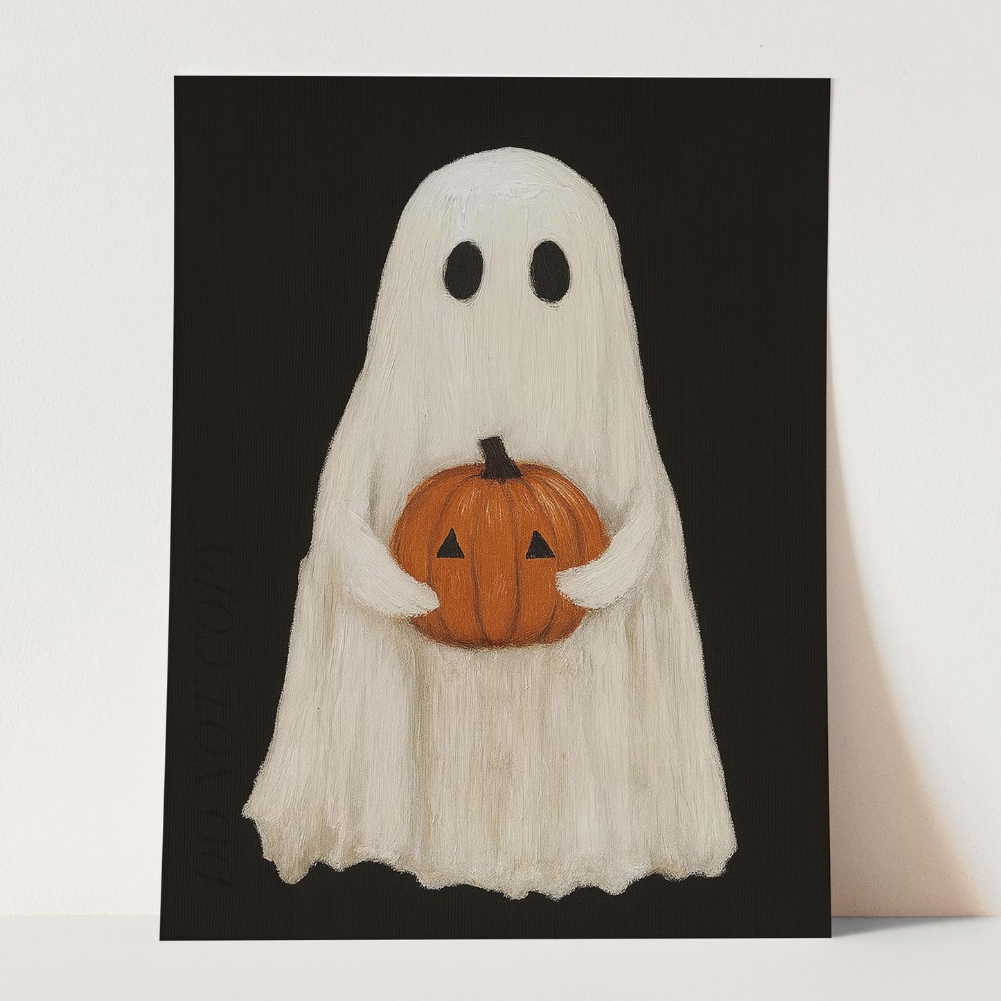 Ghost Holding A Pumpkin