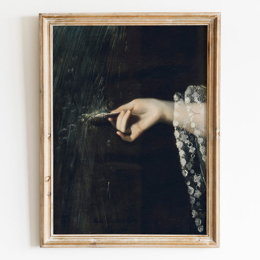 Victorian Woman Catching Water Droplets