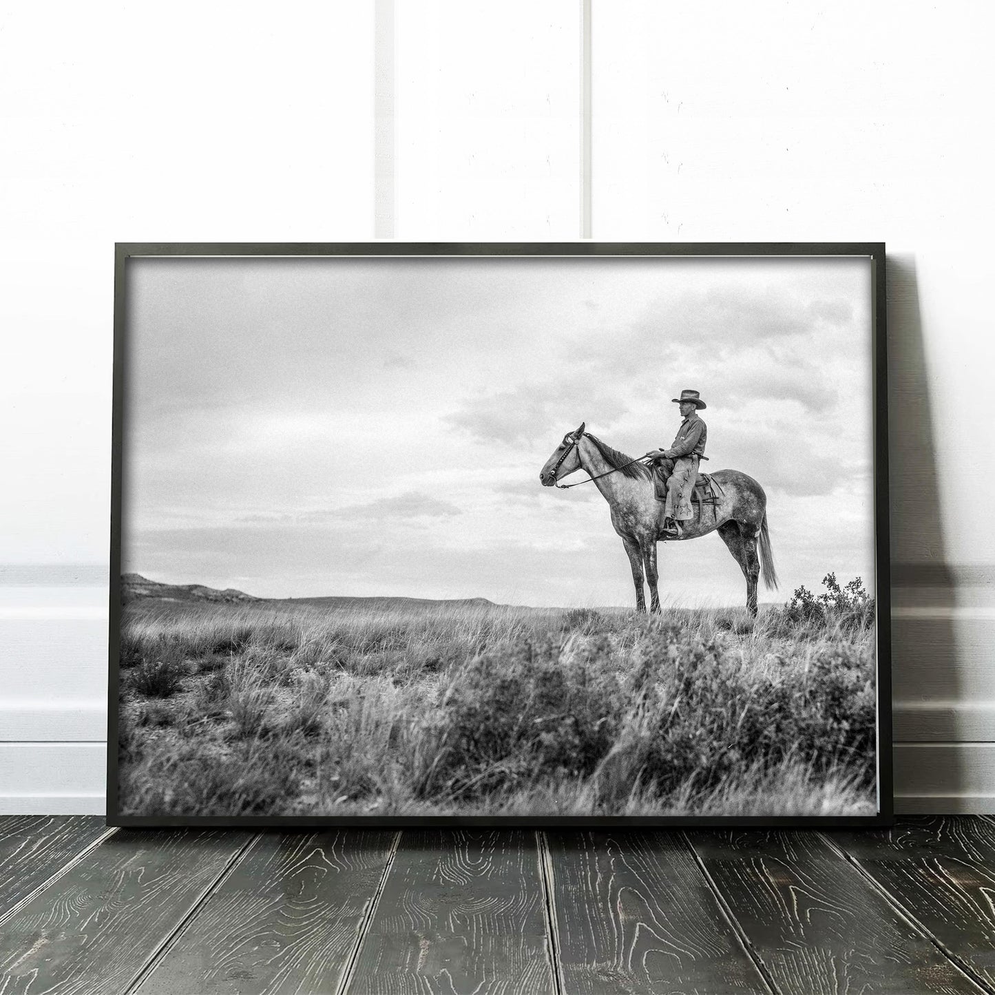 Vintage Cowboy On Horse