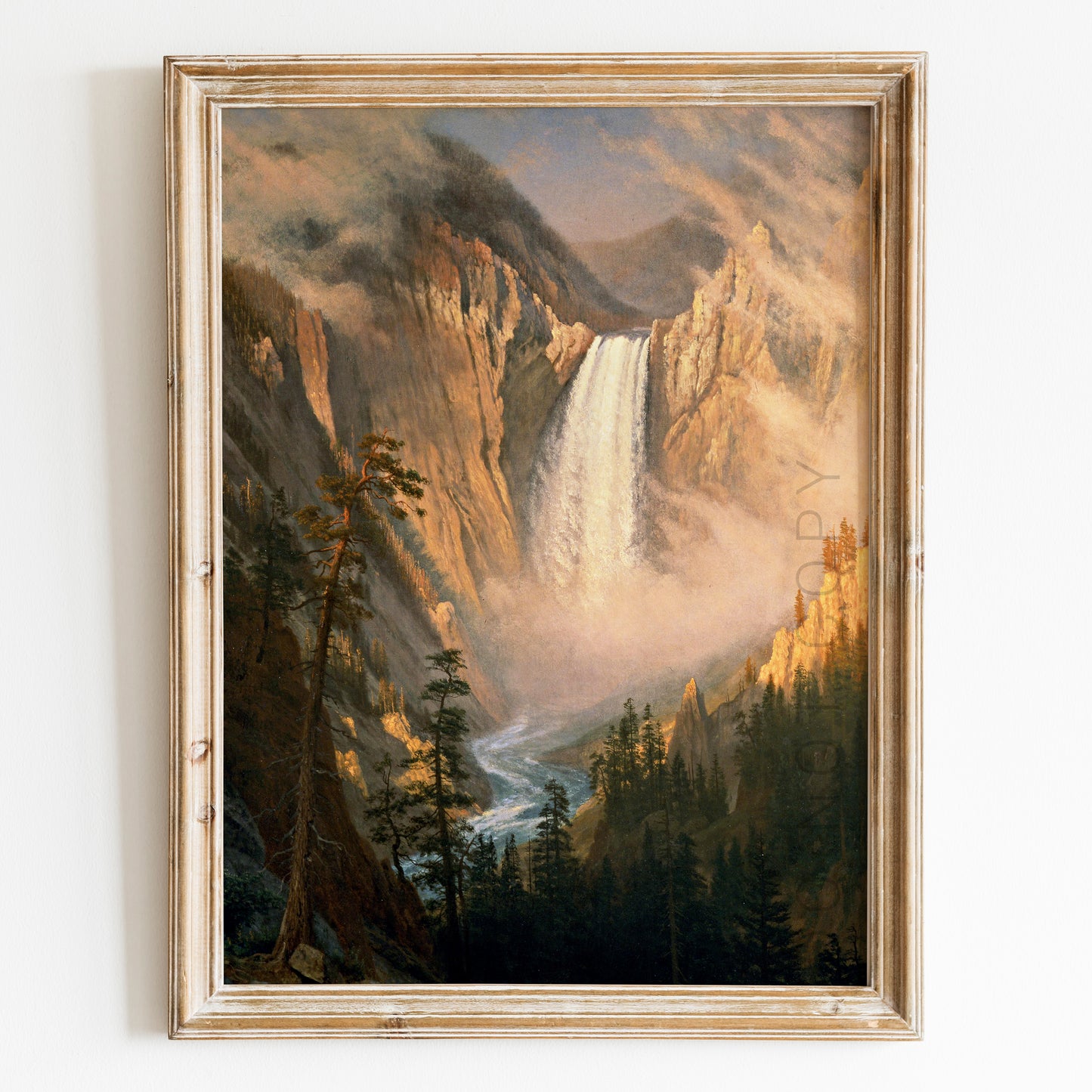 Yellowstone Falls by Albert Bierstadt
