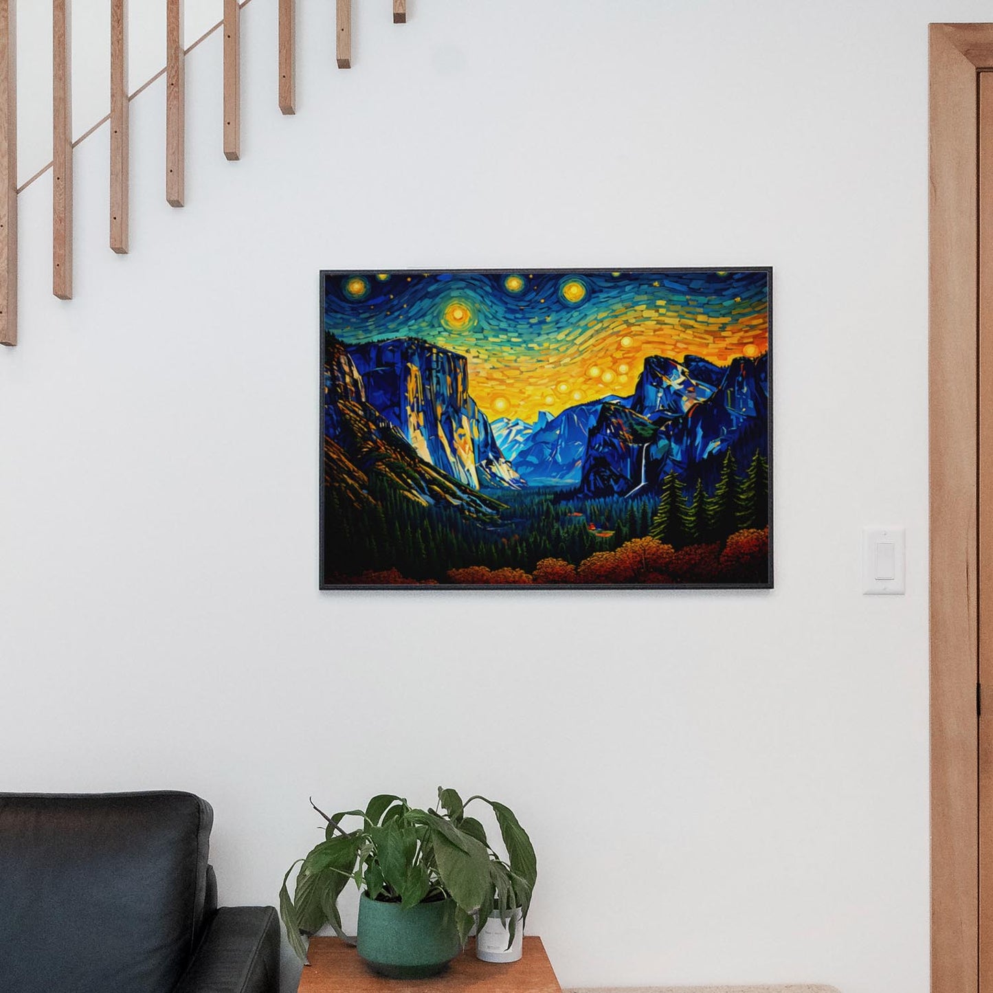 Yosemite Tunnel View as Van Gogh Starry Night