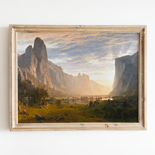 Looking Down Yosemite Valley California (1865) by Albert Bierstadt