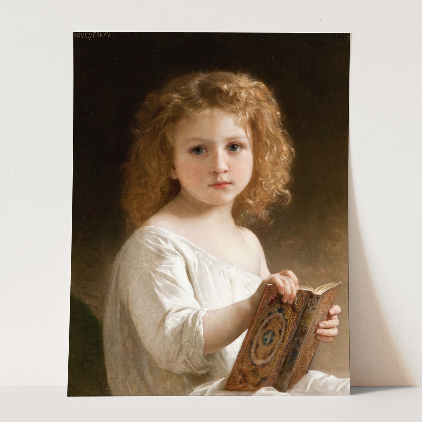 Young Girl Reading The Story Book (1877) by William-Adolphe Bouguereau