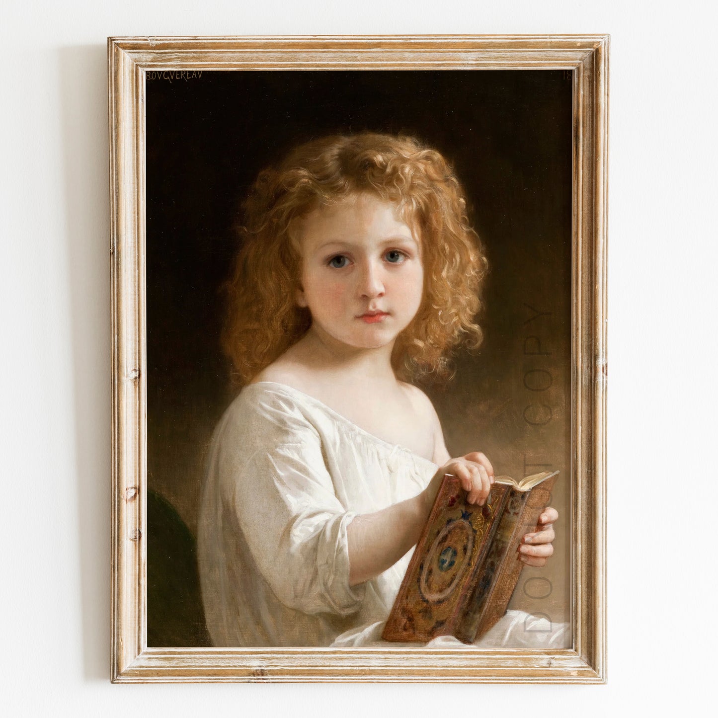 Young Girl Reading The Story Book (1877) by William-Adolphe Bouguereau