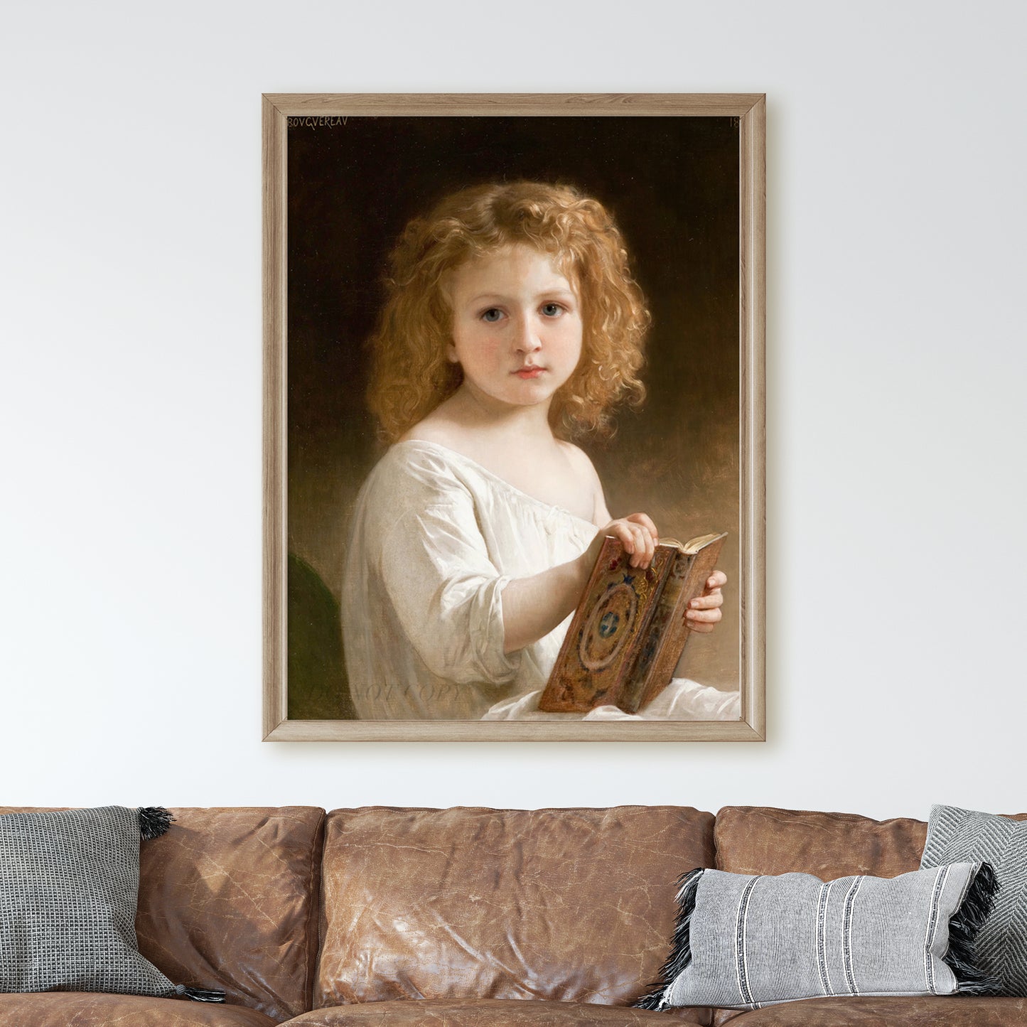 Young Girl Reading The Story Book (1877) by William-Adolphe Bouguereau