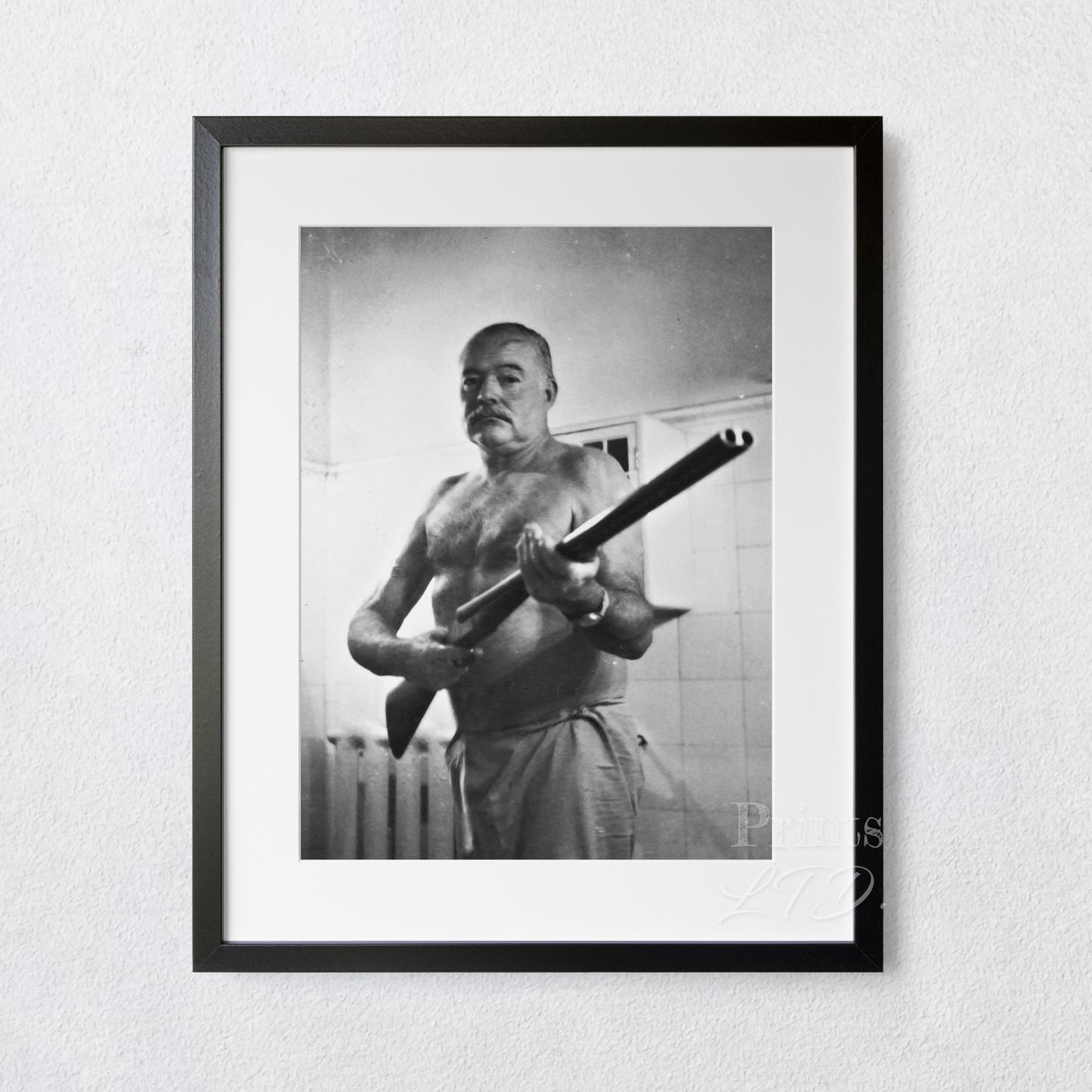 Ernest Hemingway With His Shotgun Rifle