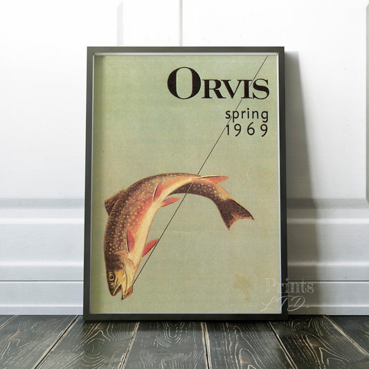 Orvis Spring 1969 Retro Fishing Travel Poster