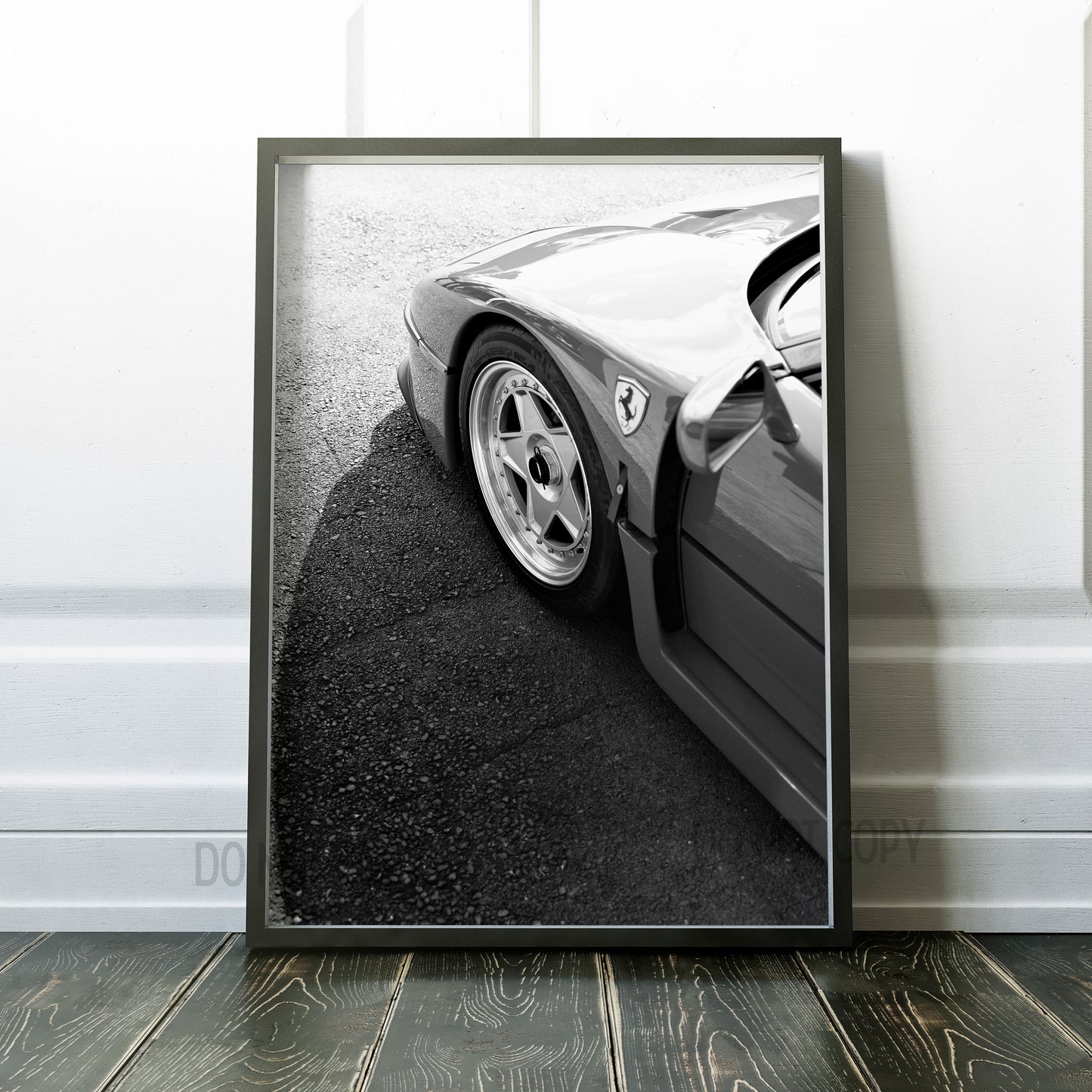 Vintage Ferrari F40 Black And White Classic Cars