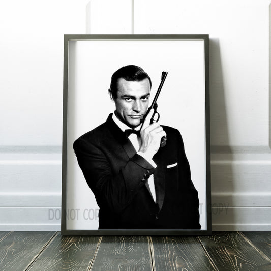 Sean Connery as James Bond with Pistol