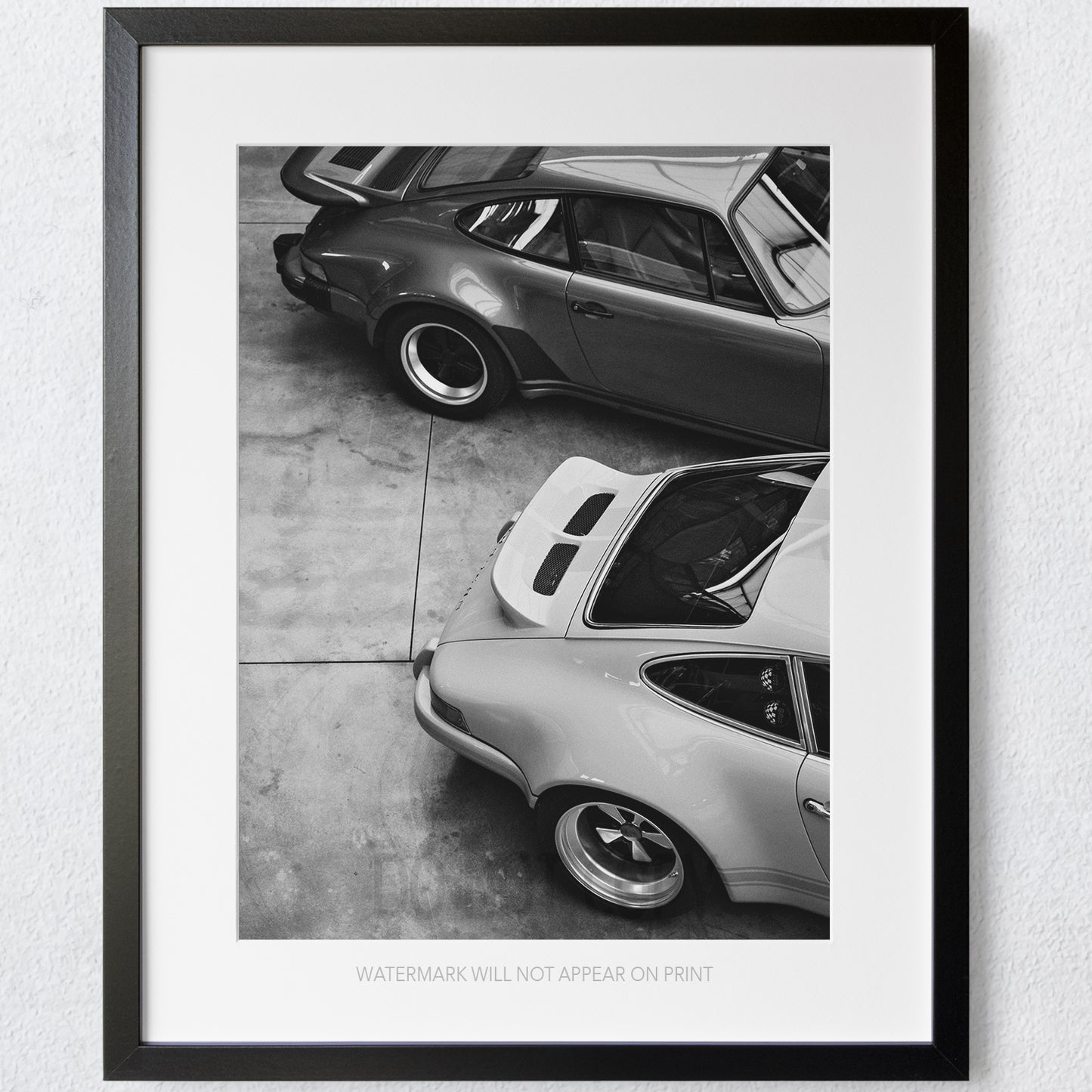 Two Porsche 911 Rear View Vintage Cars