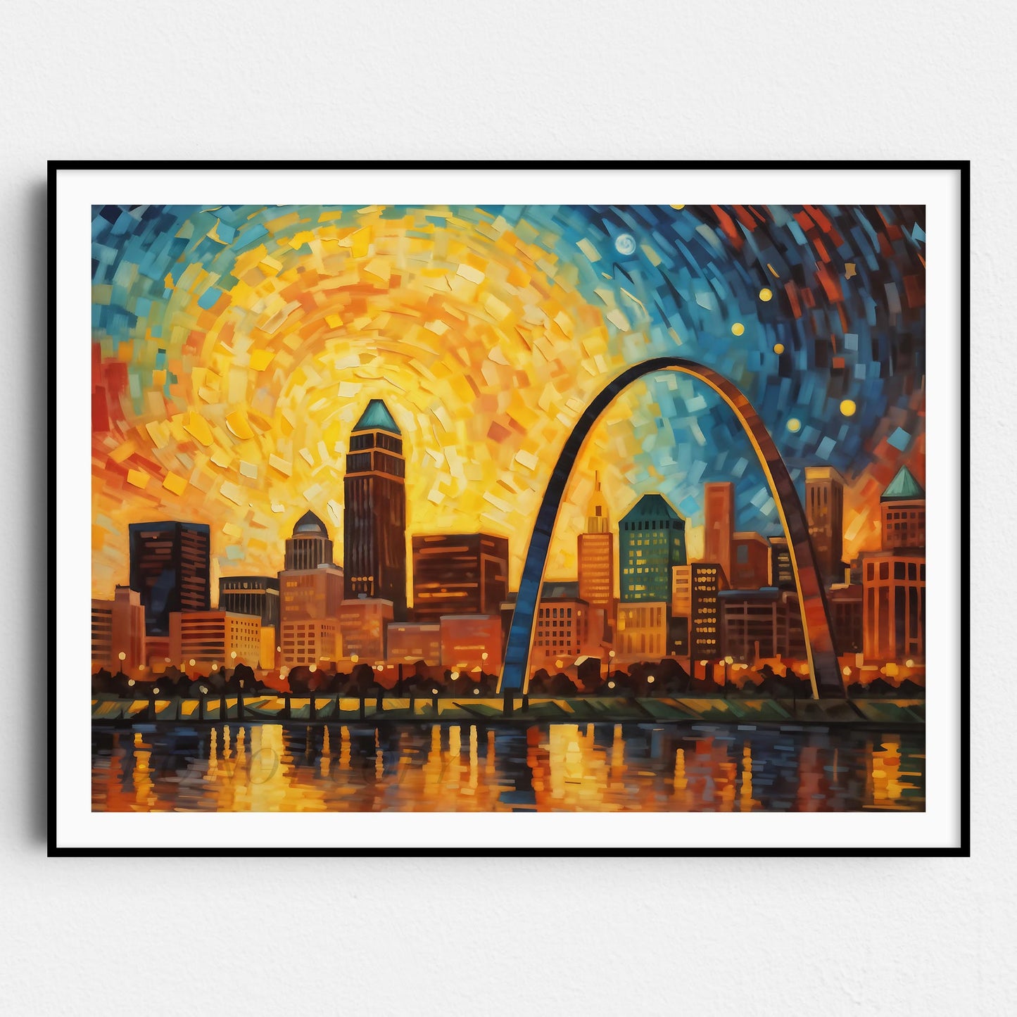 St Louis As Van Gogh Starry Night