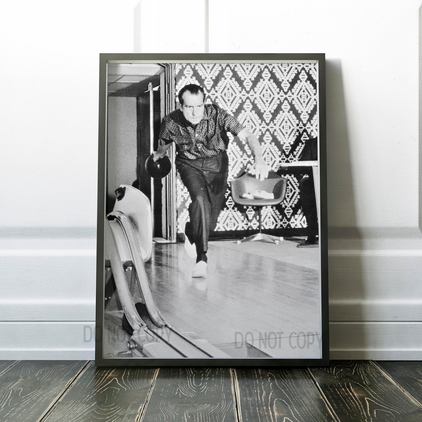 President Richard Nixon Bowling At White House