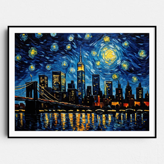 New York City As Van Gogh Starry Night