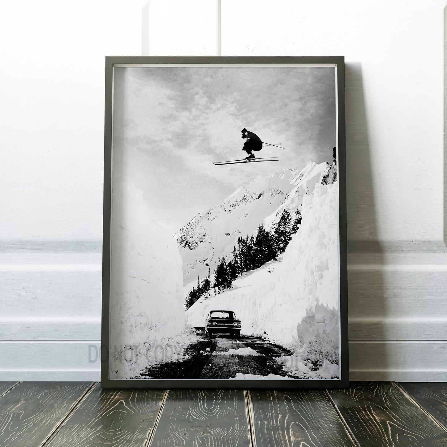 Skiing Over Car Apres Ski