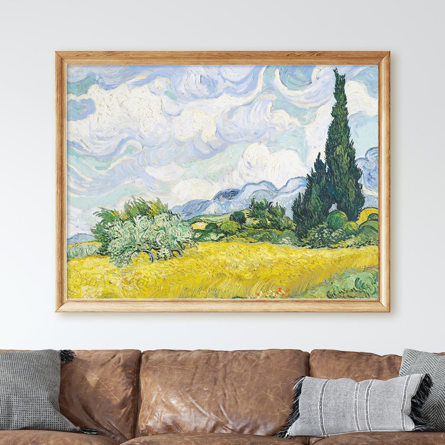 Wheat Field with Cypresses Van Gogh