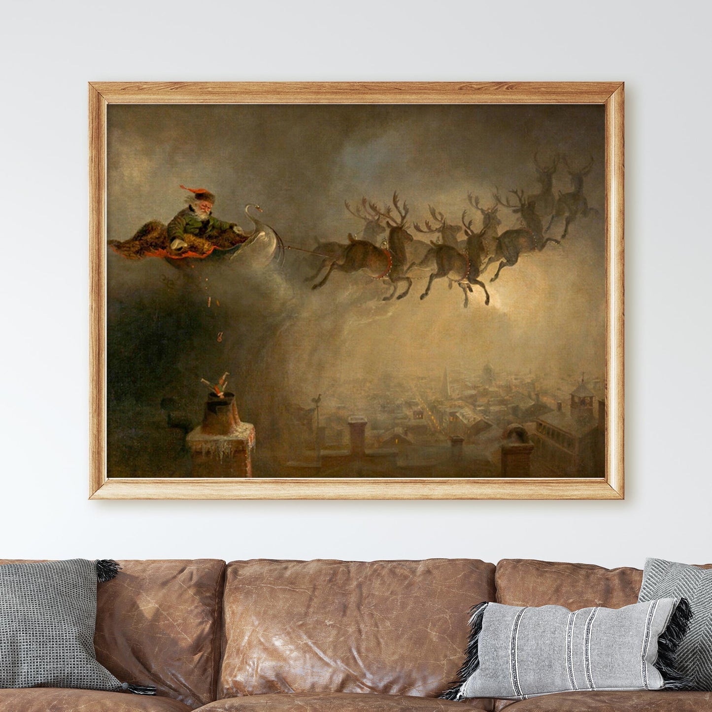 Santa Claus Sleigh and Reindeer