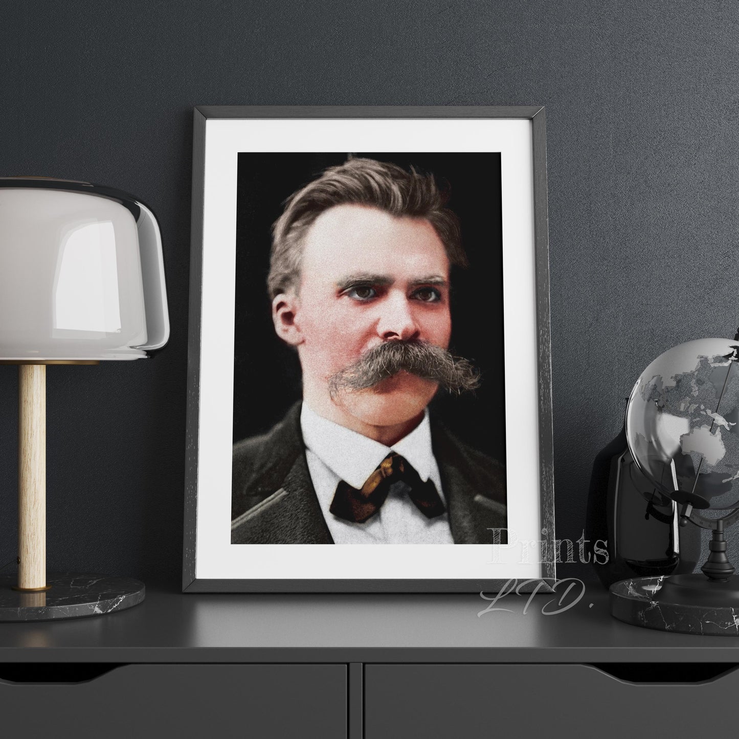 Friedrich Nietzsche portrait in color