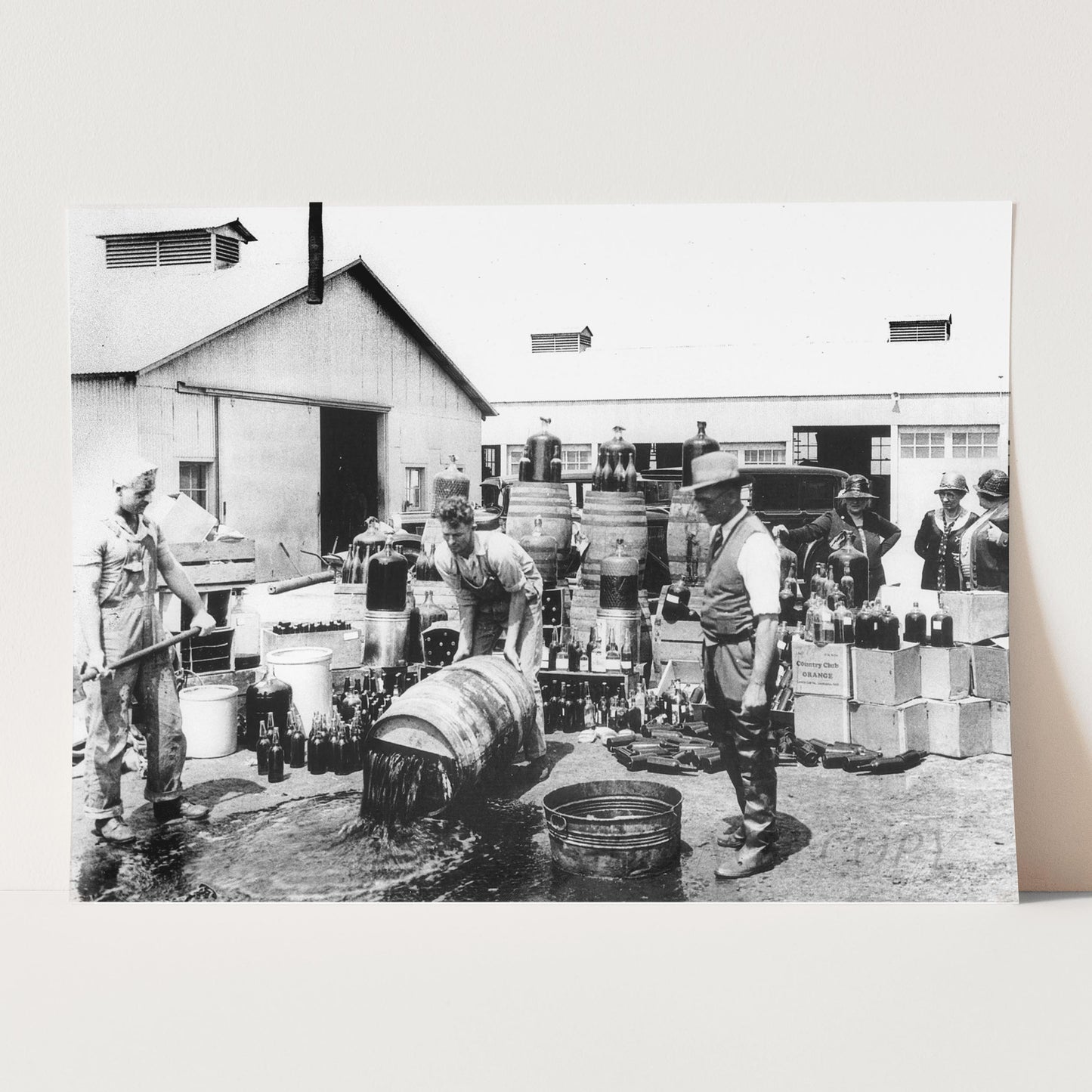 Dumping Beer Out - Prohibition 1920s