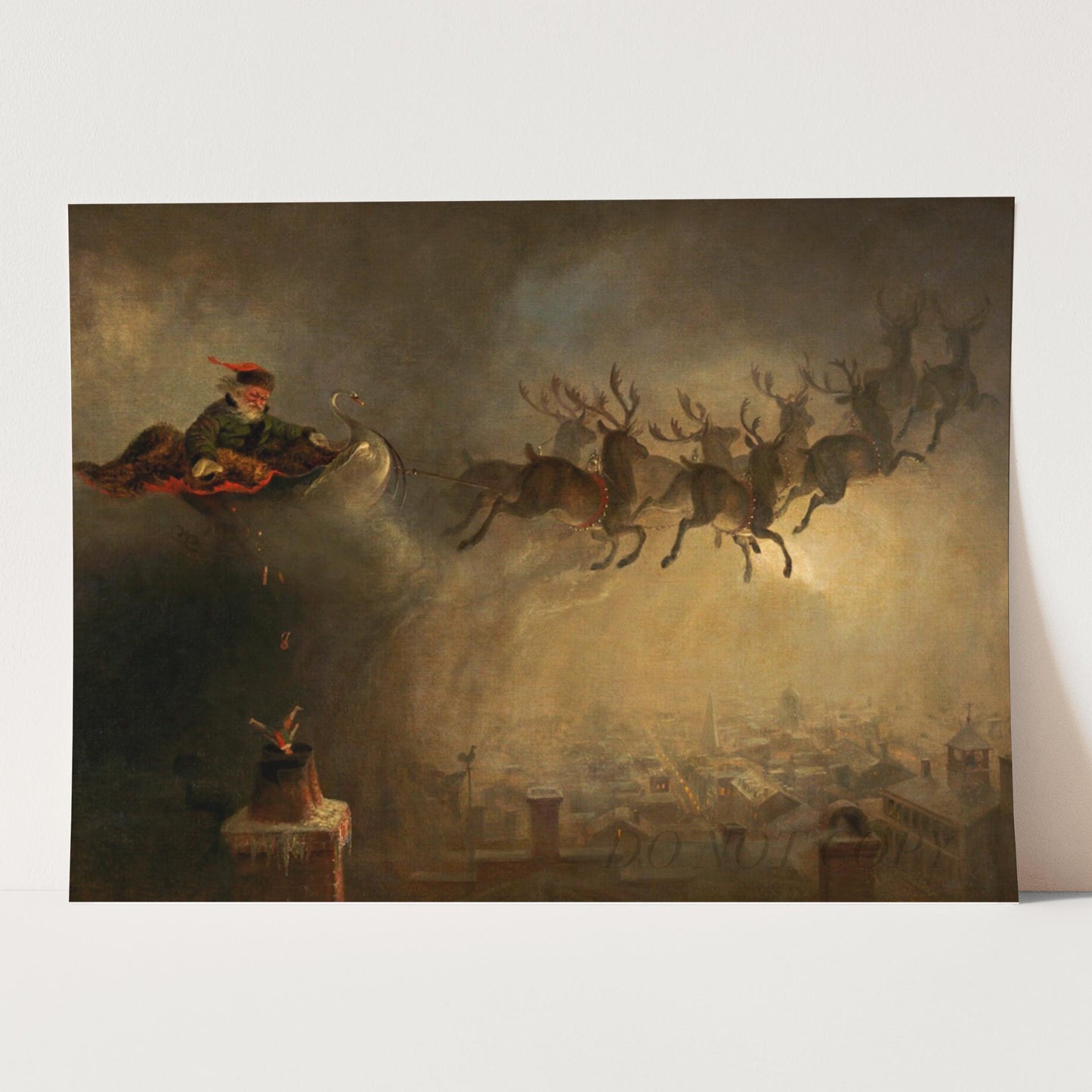 Santa Claus Sleigh and Reindeer