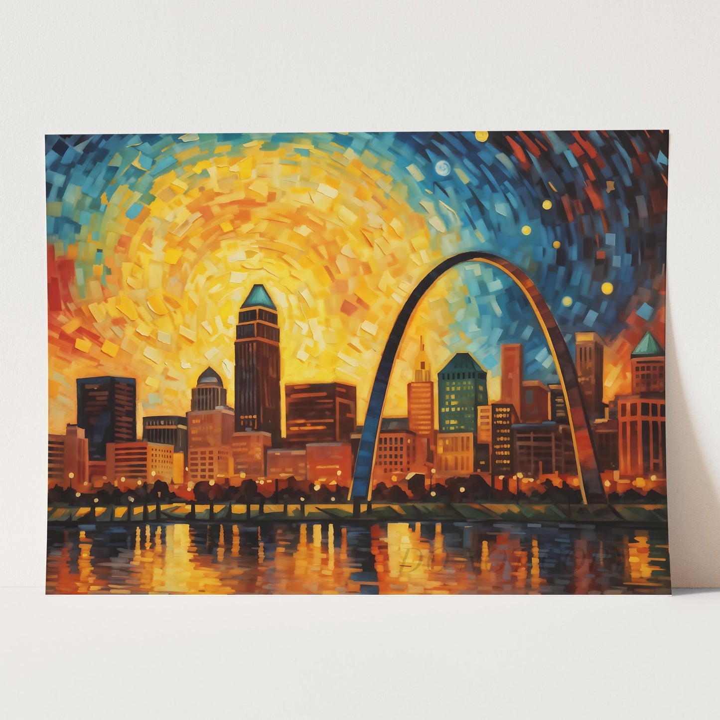 St Louis As Van Gogh Starry Night