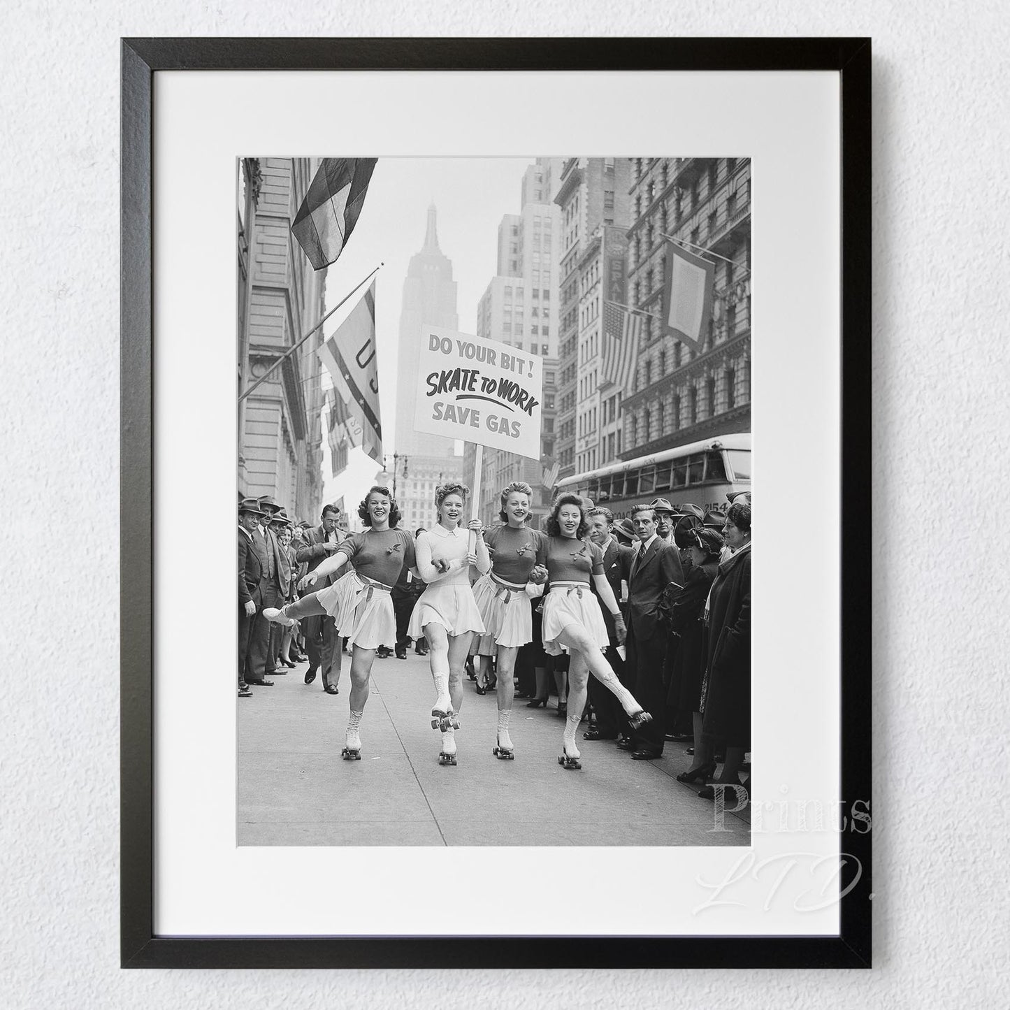 Do Your Bit! Skate To Work! Save Gas! 1940s