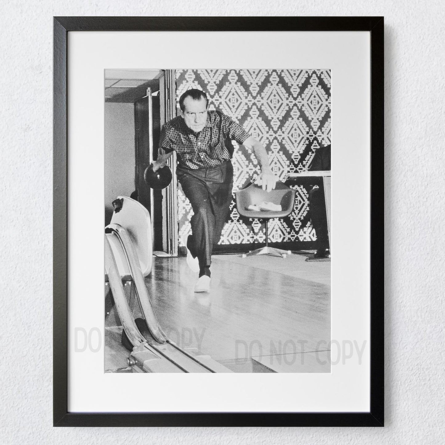 President Richard Nixon Bowling At White House