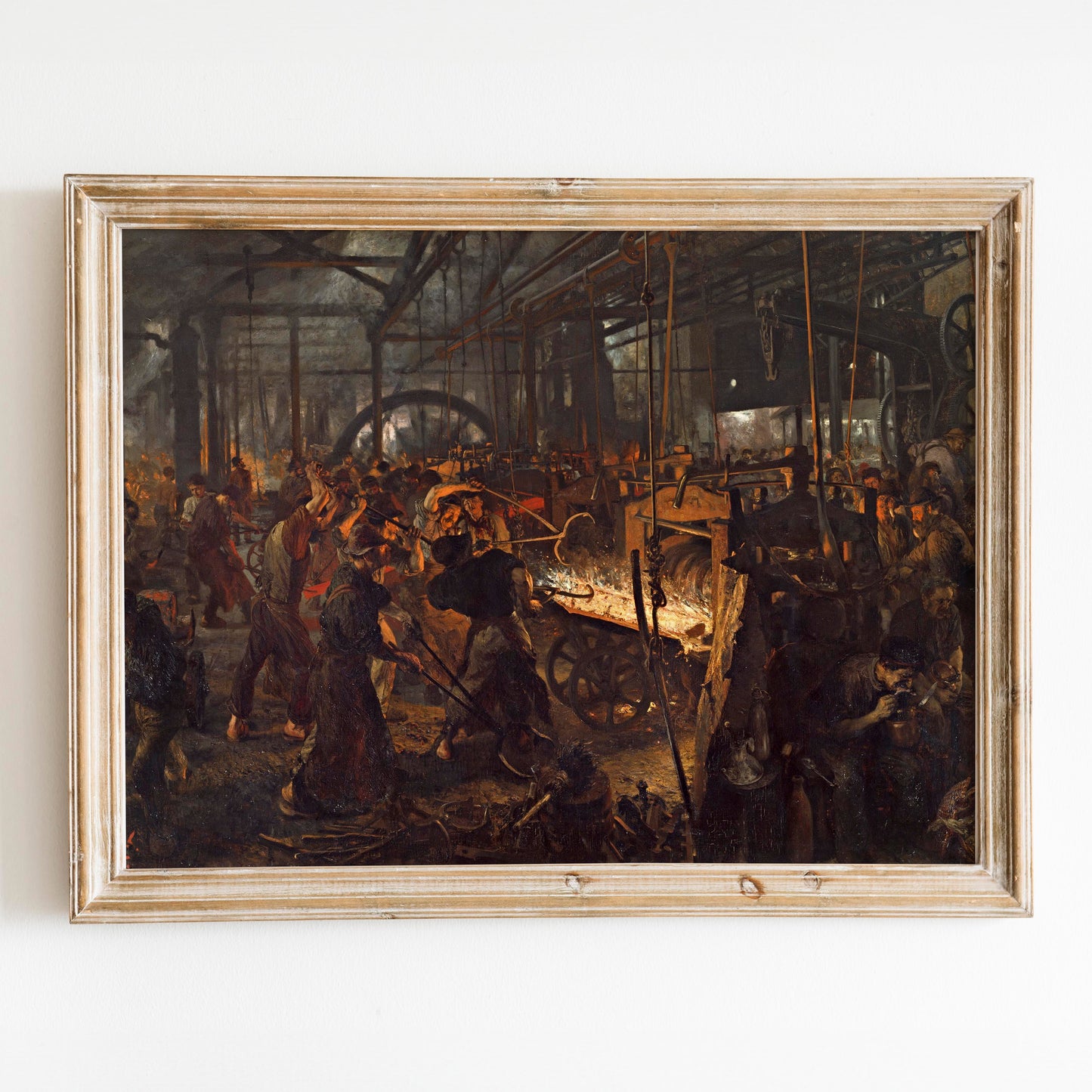 Das Eisenwalzwerk - Moderne Cyklopen (1872) Adolf Menzel