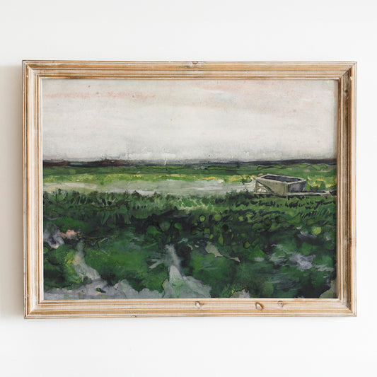 Landscape with Wheelbarrow (1883) by Van Gogh