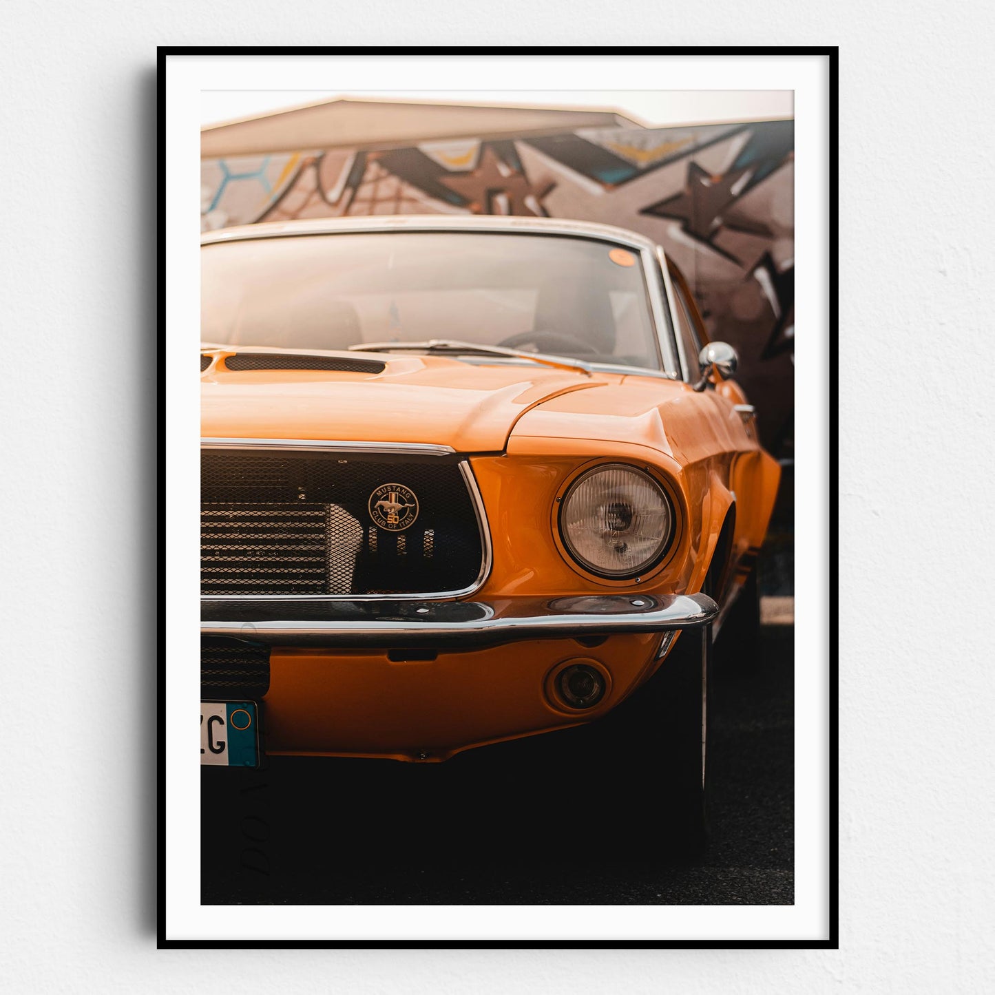 Orange Ford Mustang