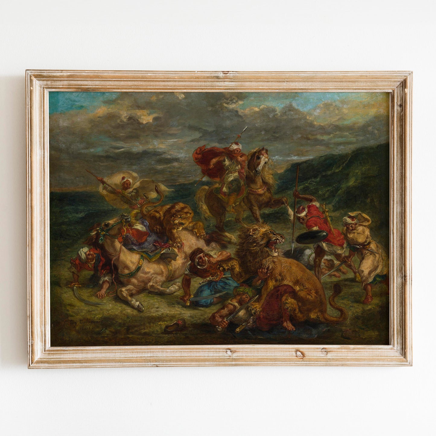 Lion Hunt by Eugène Delacroix