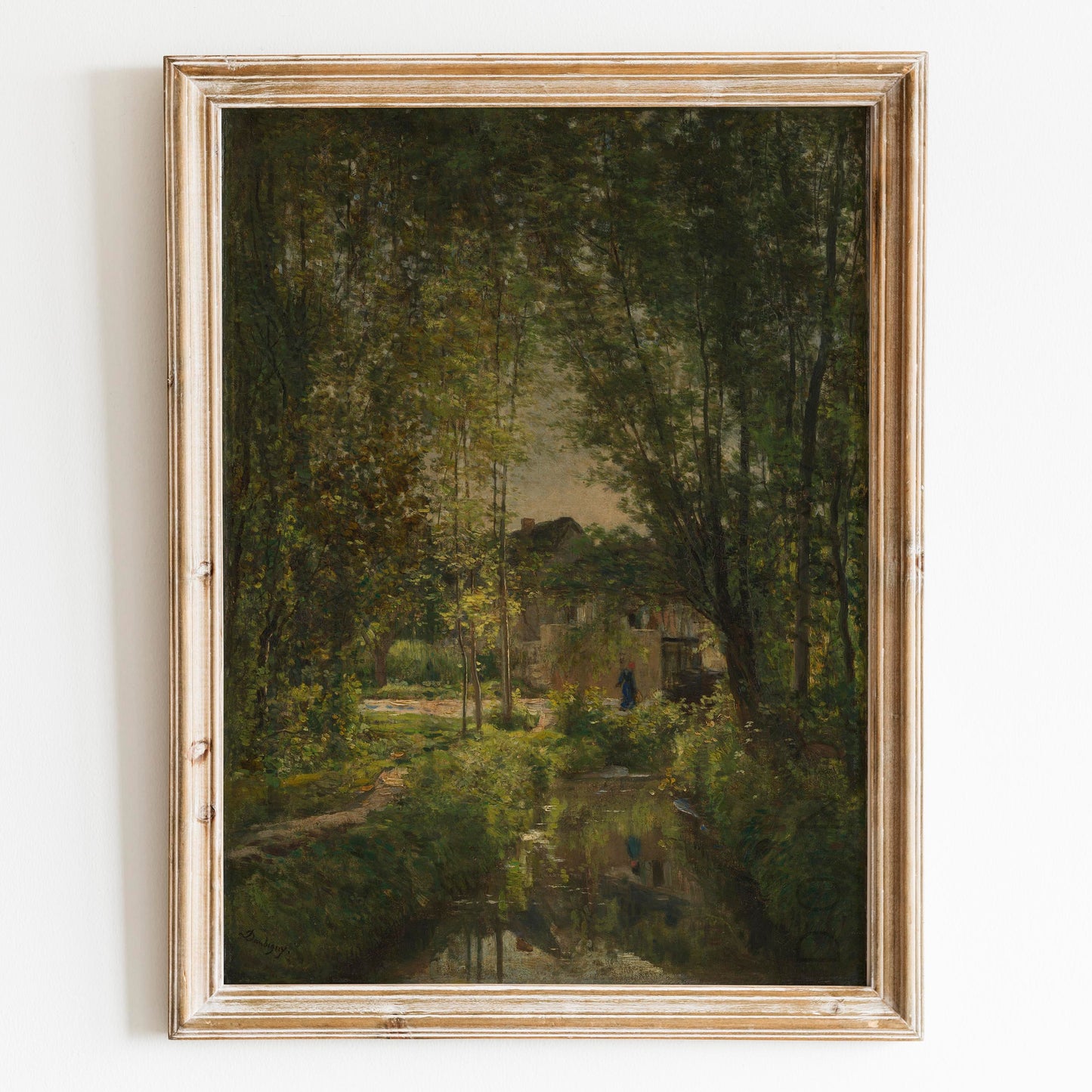 Landscape With A Sunlit Stream by Charles-François Daubigny