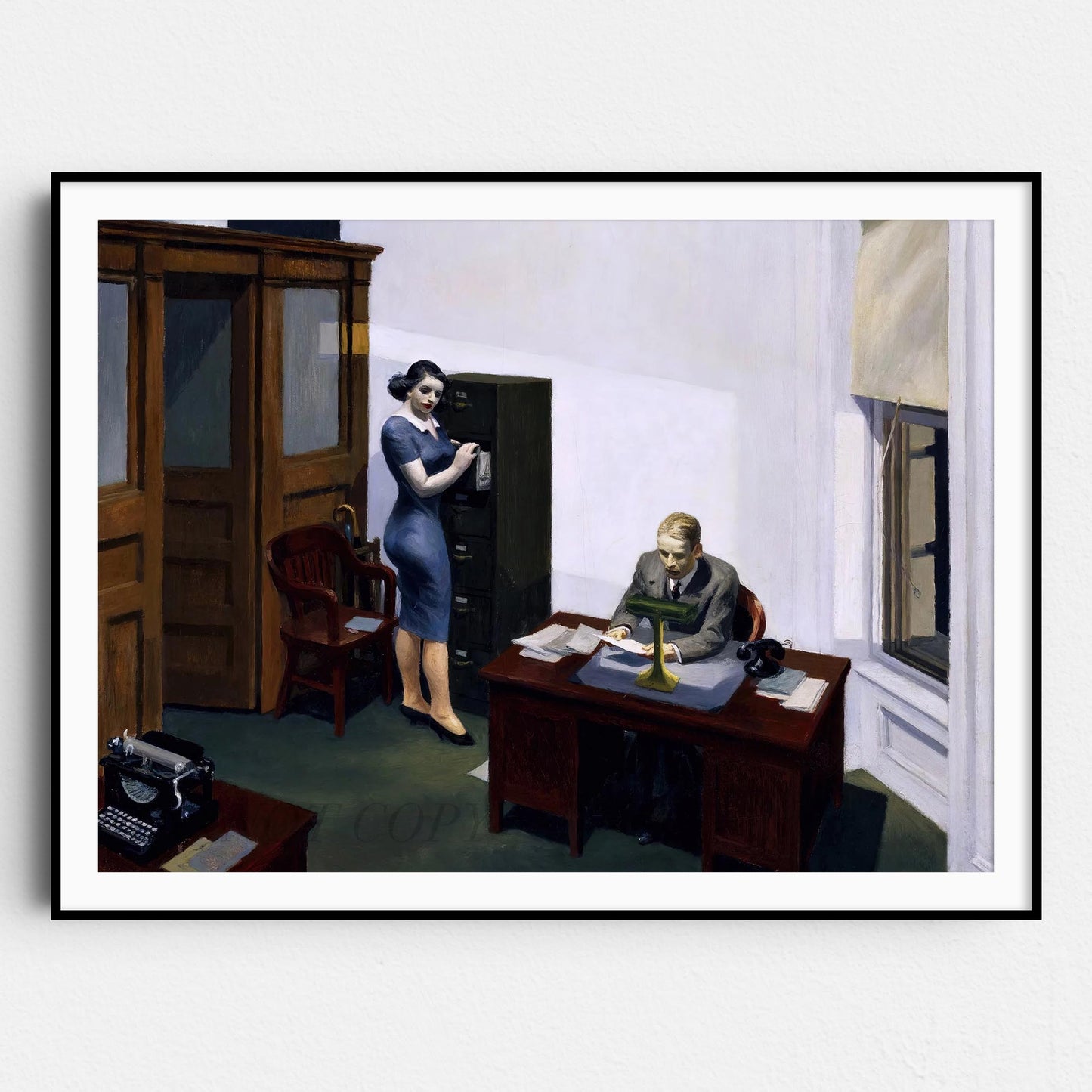 Office at Night Painting by Edward Hopper
