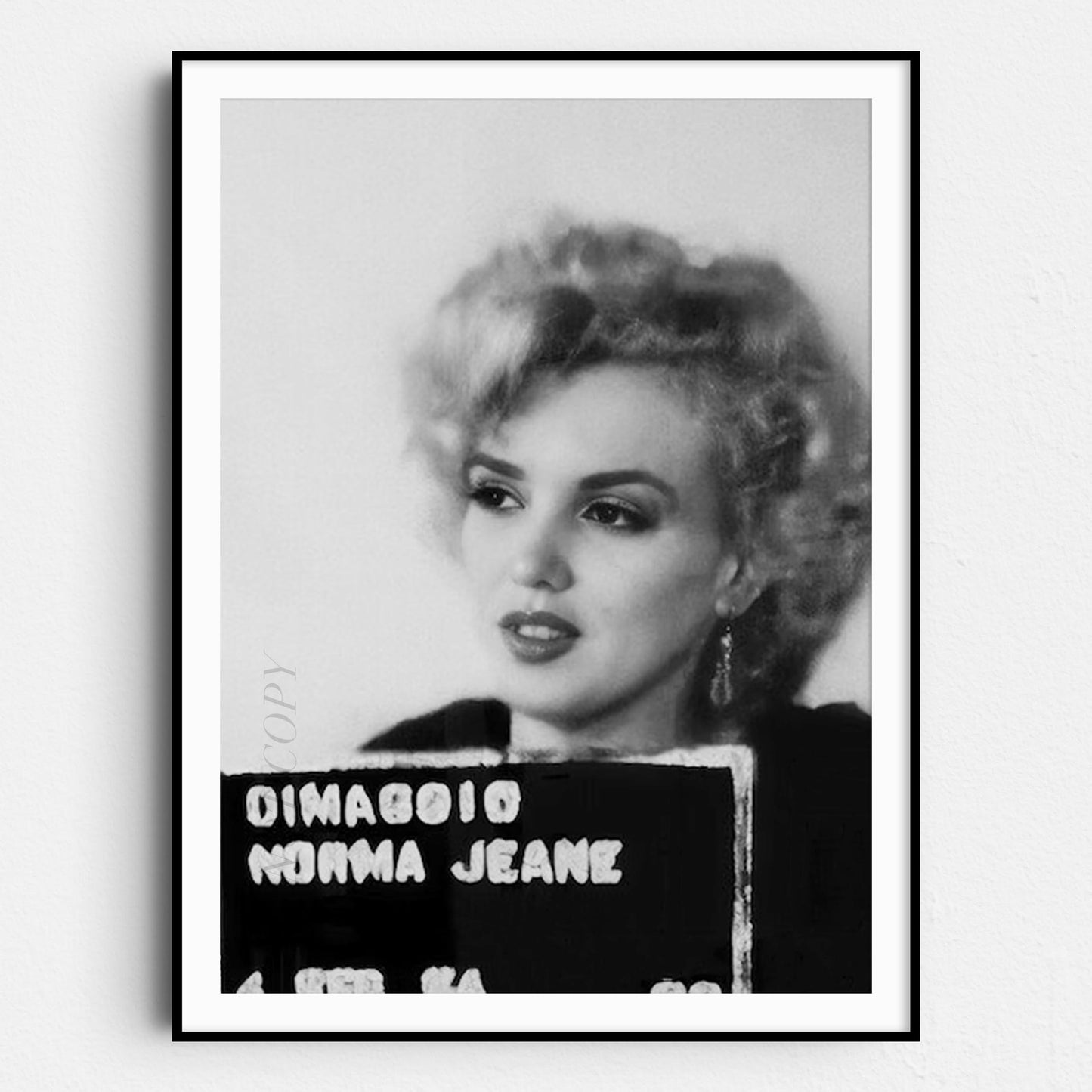 Marilyn Monroe Prison Mug Shot