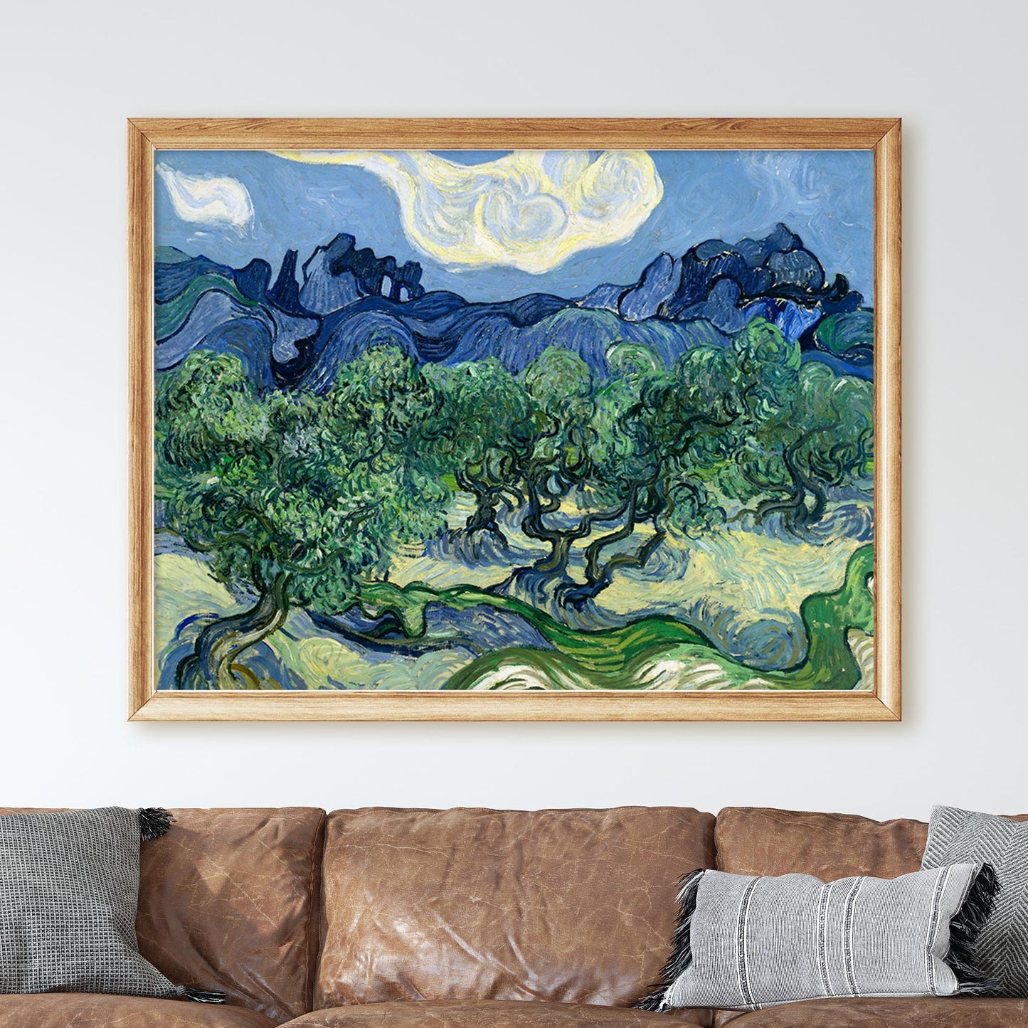Olive Trees with the Alpilles in the Background (1889) by Van Gogh