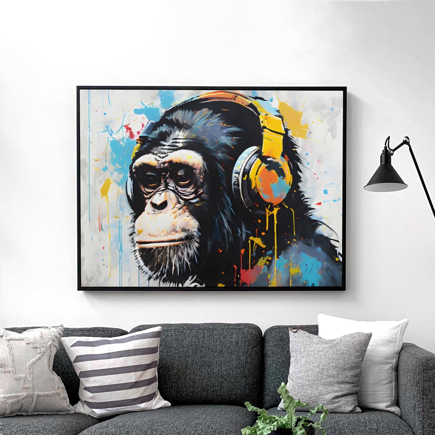 Monkey DJ Headphones Banksy