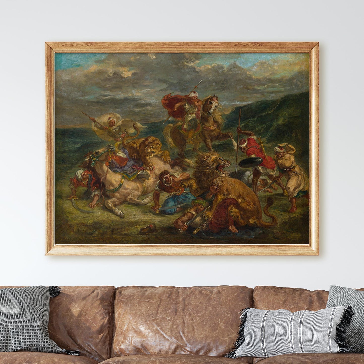 Lion Hunt by Eugène Delacroix