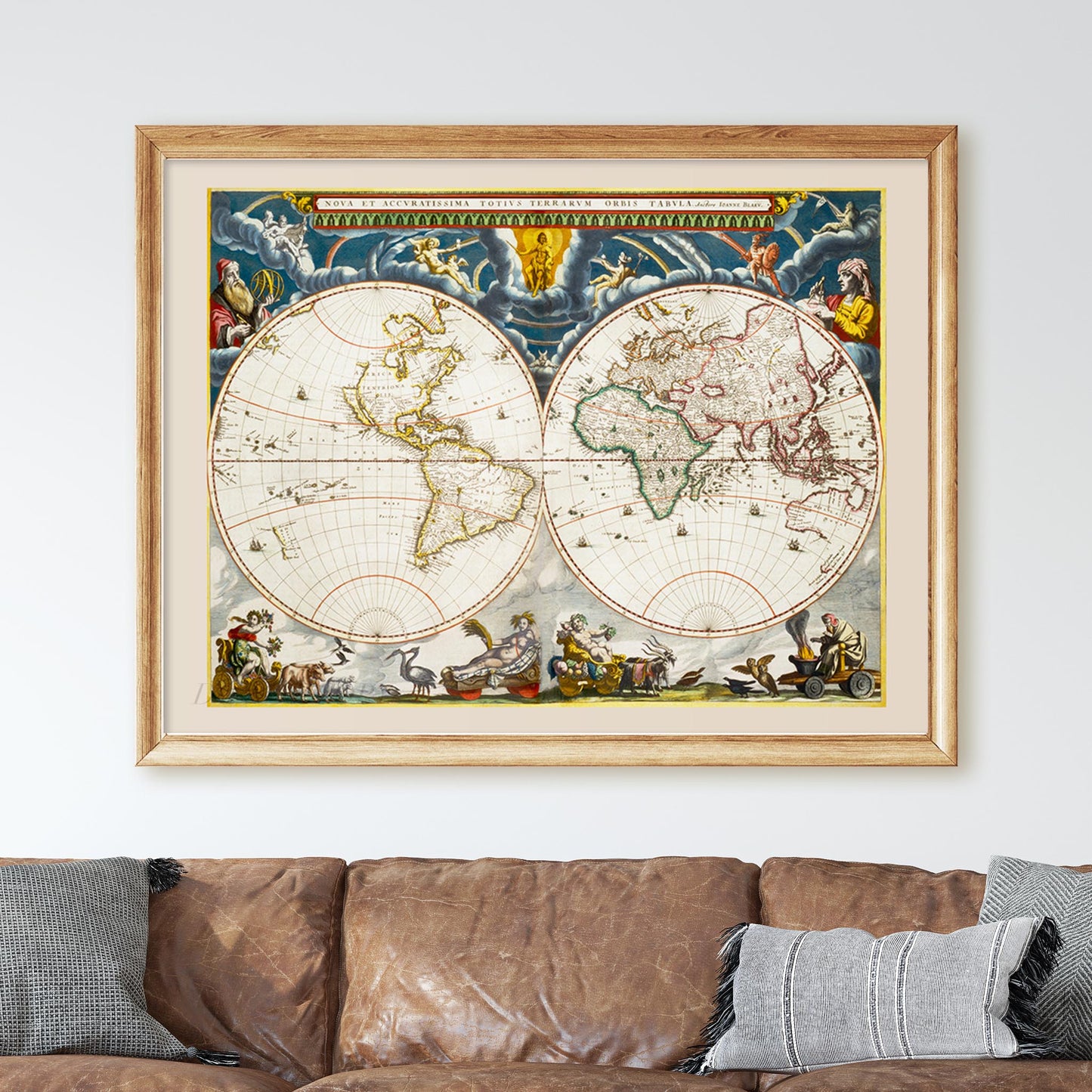 Nova et Accuratissima Totius Terrarum Orbis Tabula by Joan Blaeu