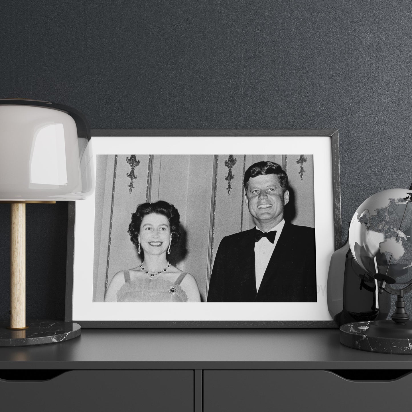 John F Kennedy (JFK) and Queen Elizabeth