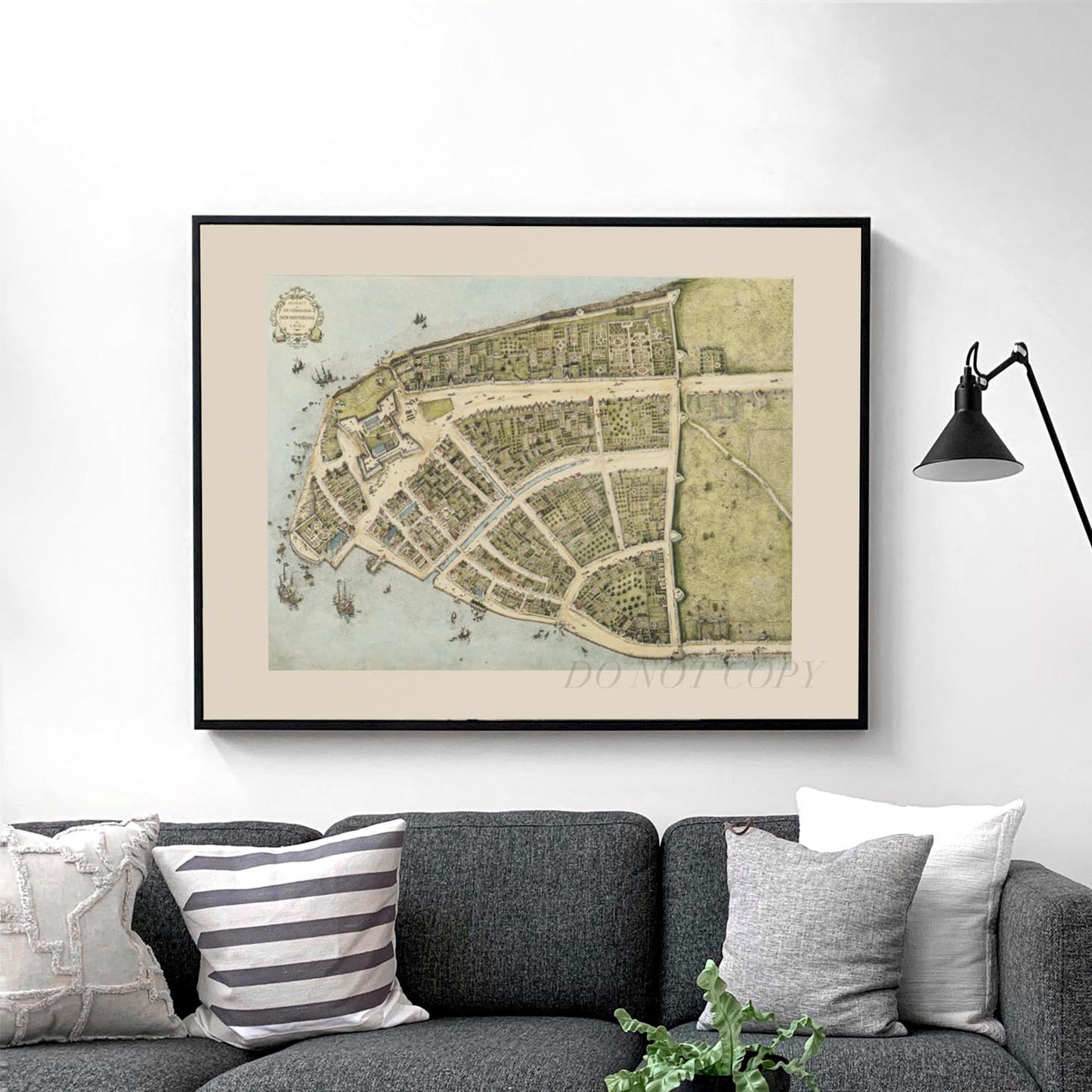 Map of New York as New Amsterdam 1660