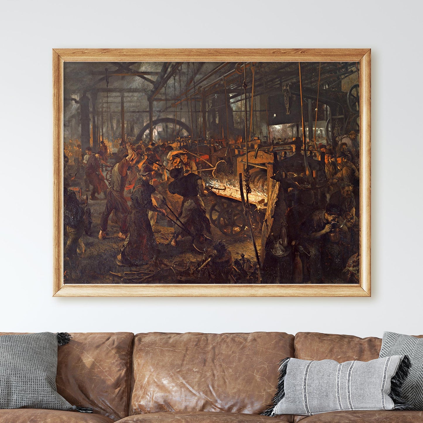 Das Eisenwalzwerk - Moderne Cyklopen (1872) Adolf Menzel