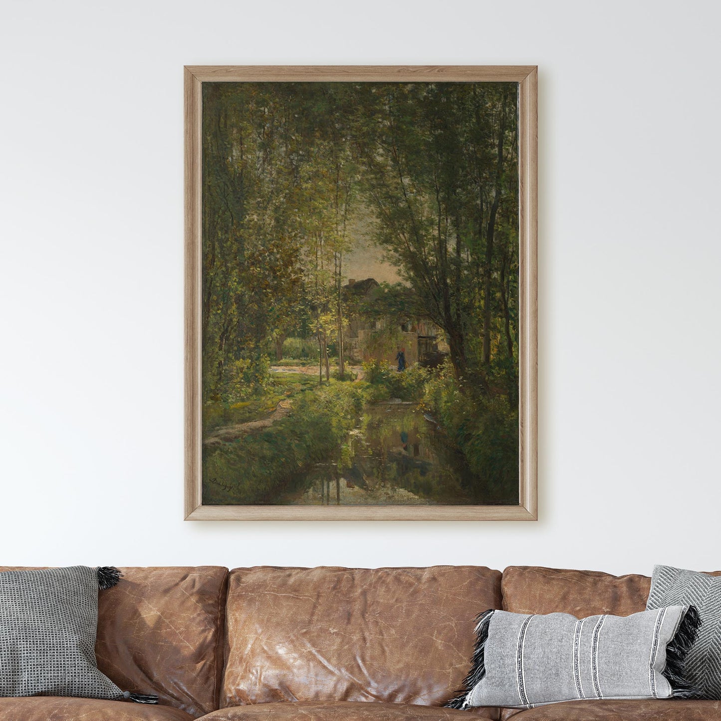 Landscape With A Sunlit Stream by Charles-François Daubigny