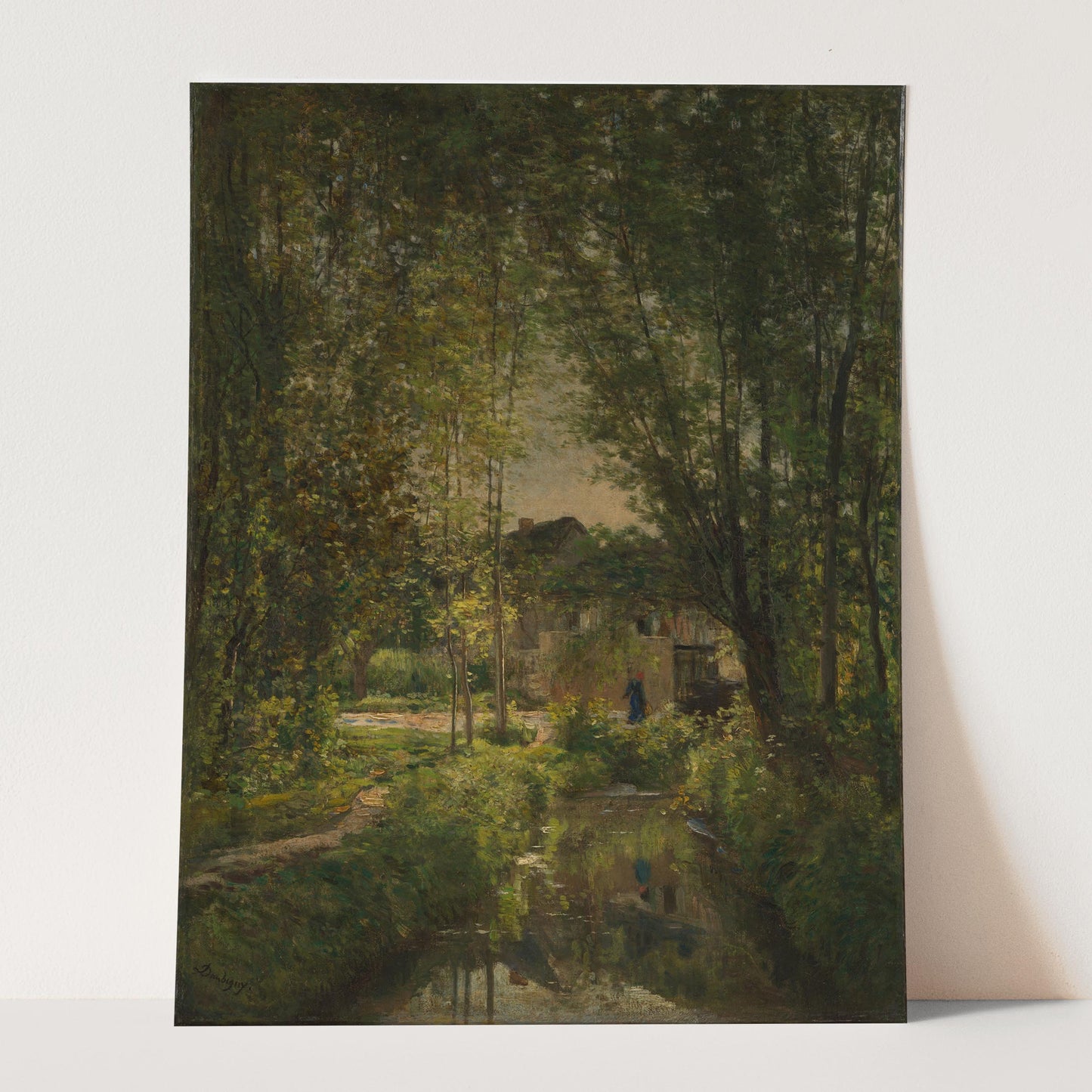 Landscape With A Sunlit Stream by Charles-François Daubigny