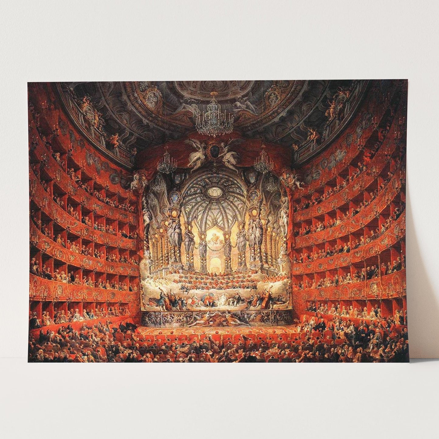 Musical Feast Given by the Cardinal de La Rochefoucauld in the Teatro Argentina in Rome (1735) by Giovanni Paolo Panini