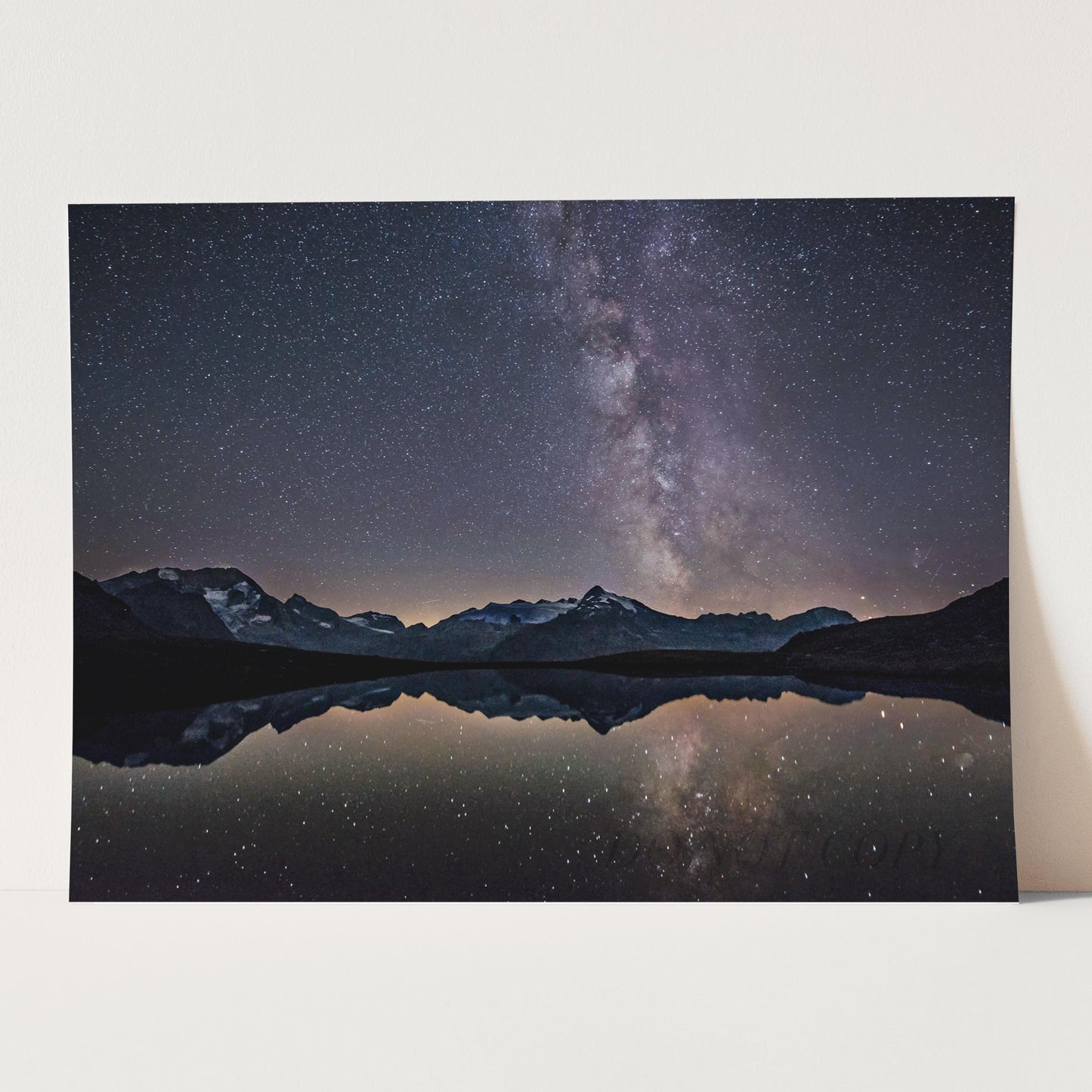 Milky Way Over Mountains And Lake
